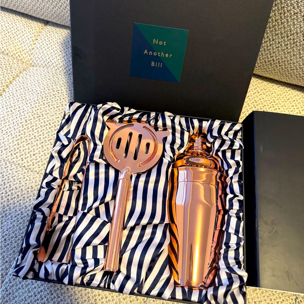 Rose Gold Cocktail Shaker Set